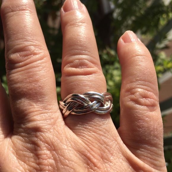 NWOT Braided Sterling Silver Band, Ring - size 8 - Picture 2 of 3